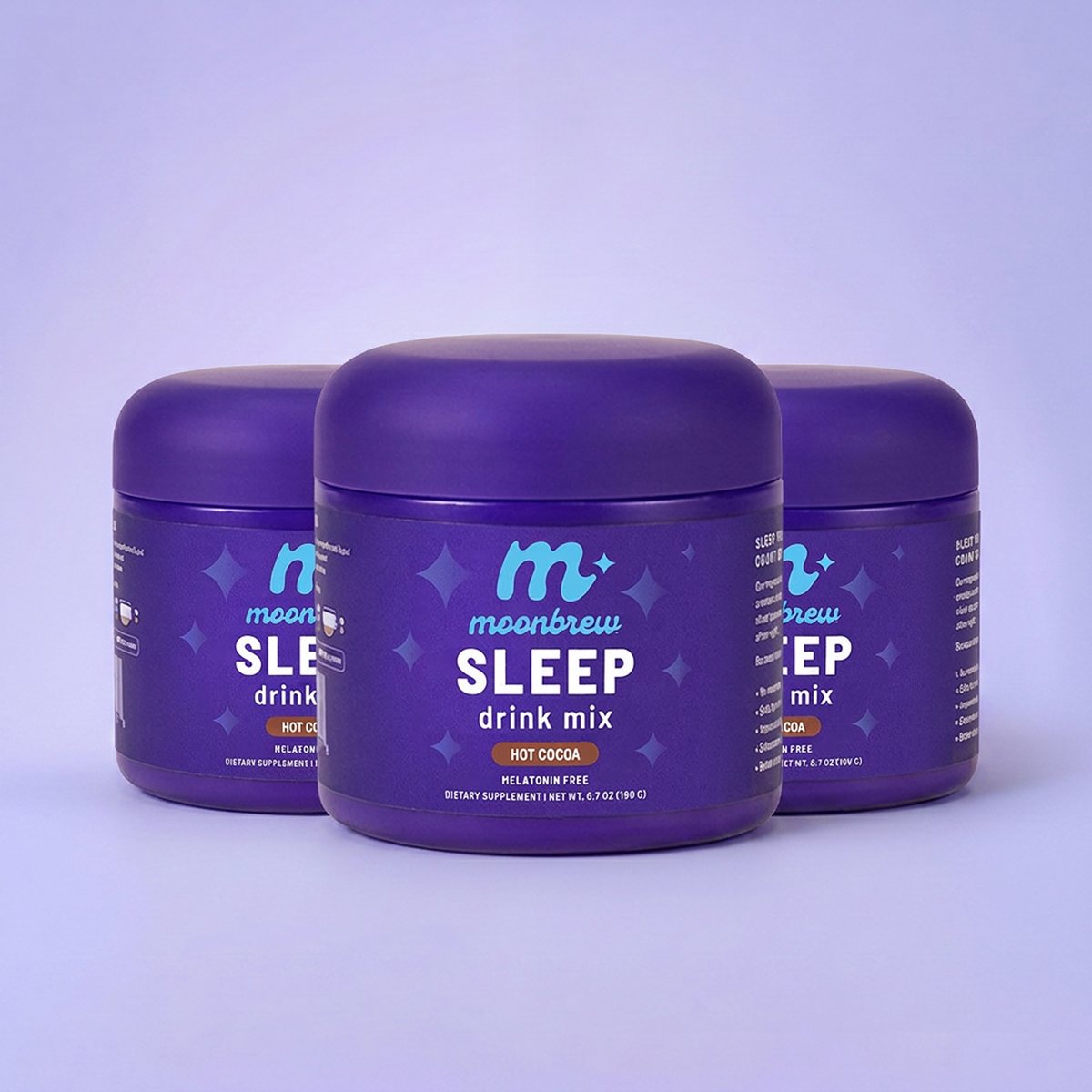 MoonBrew Welcome Kit — three Sleep drink mix jars